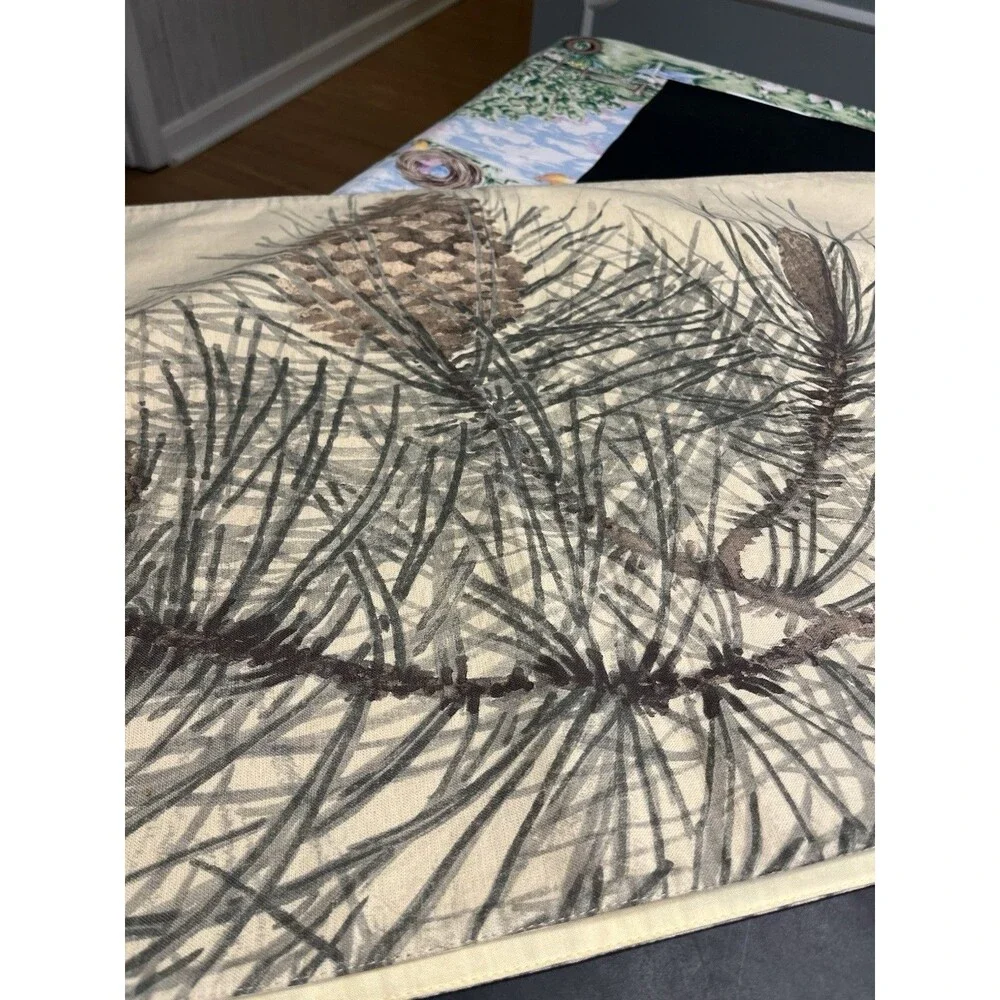 Pottery Barn Pine Cone Bough Table Runner 18x108”